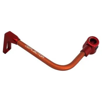 Lever guard ACCOSSATO with orange hose and joint left, aluminium DE002-042-TP-16
