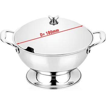 Hrnec G.Gastro Servírovací hrnec s poklicí - Ø 18 cm | Polévkový hrnec | Hrnec