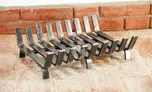 Železný rošt do topeniště krbu Braver 47x38 cm Solid 3010, ocelový 6 nožek, masivní (Braver SOLID 3010 extra masivní palivový krbový rošt do topeniště z pevných profilů 30x10 mm, rozměr 47x38x14 cm)