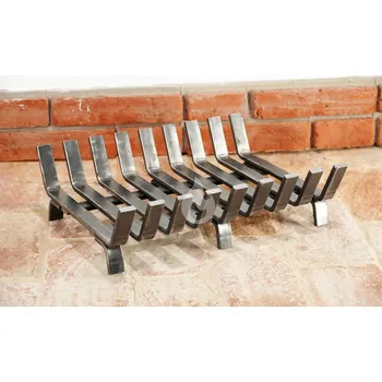 Rošt do krbu a kamen Železný rošt do topeniště krbu Braver 47x38 cm Solid 3010, ocelový 6 nožek, masivní (Braver SOLID 3010 extra masivní palivový krbový rošt do topeniště z pevných profilů 30x10 mm, rozměr 47x38x14 cm)