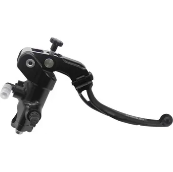 Brzda pro motocykl ACCOSSATO Italy Radiální brzdová pumpa ACCOSSATO BLACK EDITION 19x20 s kloubovou páčkou Provedení: bez RST, Barva páčky: černá, Délka páčky: dlouhá
