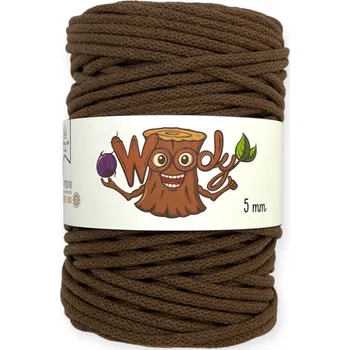 Příze Woody 5 mm - Tmavě hnědá