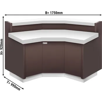 Jídelní stůl G.Gastro Pokladní stůl rohový 90° (vnitřní)