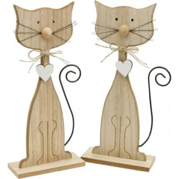 Dřevěná dekorace - Kočička (30cm)