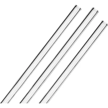 G.Gastro (50 Kusů) Skleněná brčka na pití - 20 cm - rovná - vč. čisticího kartáčku