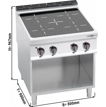 Sporák G.Gastro 4x Infračervená varná deska (16 kW)