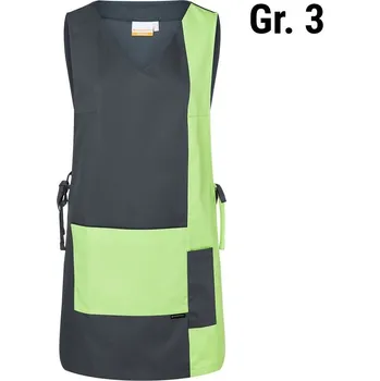 Kuchyňská zástěra G.Gastro KARLOWSKY | Šatová zástěra Marilies - jablkově zelená - velikost: 3