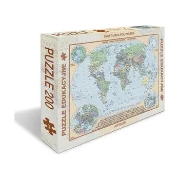 Puzzle Puzzle 200 - Świat polityczny dla dzieci mapa