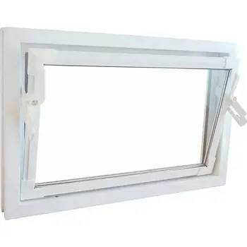 Okno Plastové sklopné okno Q59 do suterénu bílé 100 x 50 cm