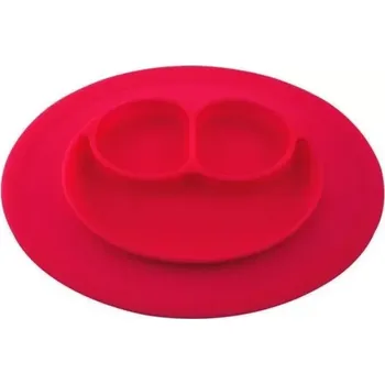 dětská jídelní sada Dětské servírovací prostírání silikonové 2v1 - Červená