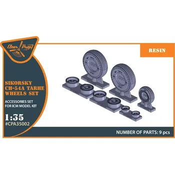 Plastikový model Clear Prop models 1/35 CH-54A Tare wheels set (ICM)