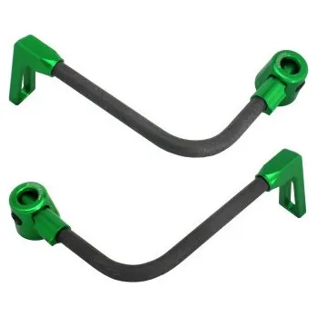 Lever guard ACCOSSATO with black hose and joint right + left , carbon DE008-049-TP-12