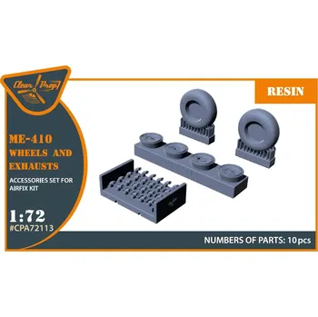 Plastikový model 1/72 Me-410 B-1/U2/U4/R4 wheel set & exhaust