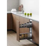 Cemux Style 15-3D plné dno tlumení antracit Typ montáže: Montáž výsuvu pravý bok