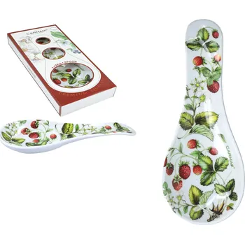 Příbor Carmani® Carmani - Porcelánová lžíce na odkládání Příborů a vařeček Lesní jahody - 23,5 x 9,5 x 2,5 cm