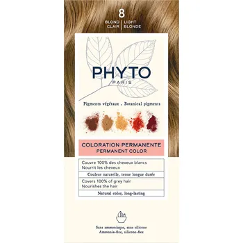 Barva na vlasy Phyto Phytocolor phyto barva na vlasy 8 světlá blond, 50ml + 50ml + 12ml/1 bal.
