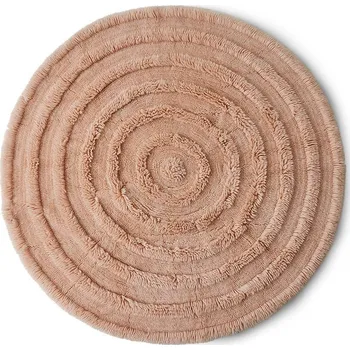 Koberec Růžový kulatý vlněný koberec Tippo - Ø 150 cm