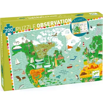 Puzzle Vyhledávací puzzle s plakátem - Kolem světa - 200 ks