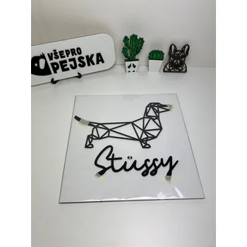 Vsepropejska Jezevčík dřevěná dekorace na zeď Rozměr (cm): 10 x 5,5, Typ: Jezevčík 1