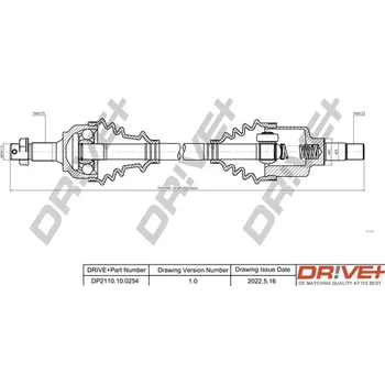 Poloosa kola Hnací hřídel Dr!ve+ DP2110.10.0254