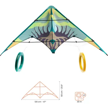 Hračka Létající drak - Zelené vlny