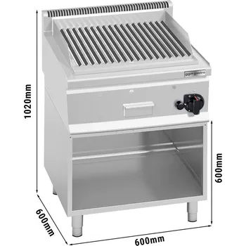 Sporák G.Gastro Plynový lávový gril s podstavcem