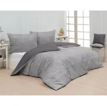 Povlečení Matějovský RITTA, šedý žíhaný vzor, bavlna hladká, 140x200cm + 70x90cm