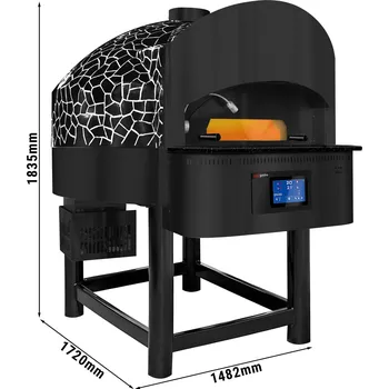 Pec na pizzu G.Gastro Plynová kamenná pec na pizzu - 9x 30 cm - digitální
