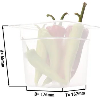 Dóza na potraviny G.Gastro Polypropylenová GN nádoba1/6 - mléčná - hloubka 65 mm