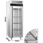 G.Gastro Mrazák - 0,7 x 0,81 m - s 1 skleněnými dveřmi