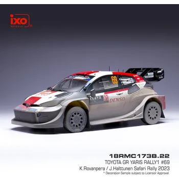 autíčko Toyota GR Yaris Rally1 Dirty Version - Safari Rally 2023 #69 Rovanperä - Halttunen 1:18 IXO