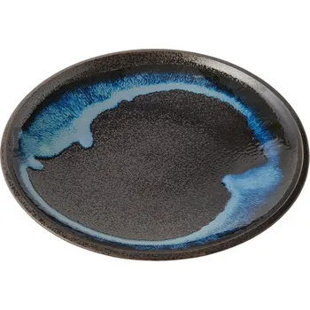 Talíř Předkrmový talíř BLUE BLUR 19 cm, modrá, keramika, MIJ