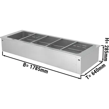 Vinotéka G.Gastro Vestavěná Bainmarie - 1,8 m - 5x GN 1/1
