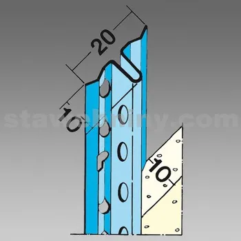 Stavební profil DEN BRAVEN Rychloomítník 10 mm 1105 - 2,6 m x 10 mm - DOPRODEJ