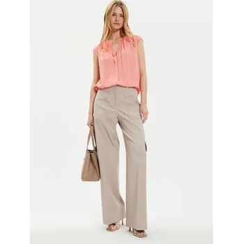 Dámské kalhoty Boss Kalhoty z materiálu Teneria 50512874 Écru Straight Fit 44