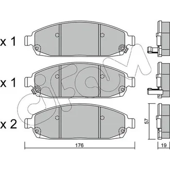 Auto-moto Sada brzdových destiček, kotoučová brzda CIFAM 822-719-0