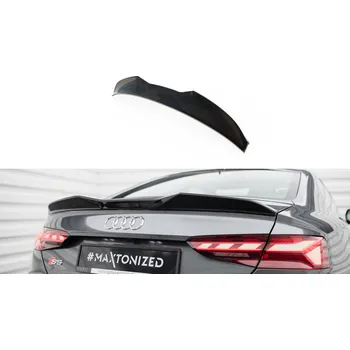 Tuning Maxton Design prodloužení spoileru 3d pro Audi A5 F5 FL, černý lesklý plast ABS, S-Line Coupe