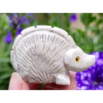 Přírodní kámen Ježek z kamene mramor 58g