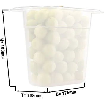 Dóza na potraviny G.Gastro Polypropylenová GN nádoba 1/9 - mléčná - hloubka 100 mm