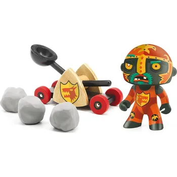 Dřevěná hračka Arty Toys - Rytíř Baldy & katapult