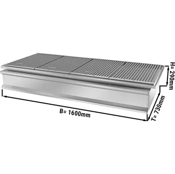 Kuchyňský gril G.Gastro Gril na dřevěné uhlí - 1,6 m