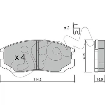 Brzdová destička Sada brzdových destiček, kotoučová brzda CIFAM 822-221-1