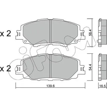 Auto-moto Sada brzdových destiček, kotoučová brzda CIFAM 822-1235-0