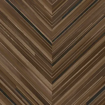 Tapeta Eijffinger Hnědo-černá geometrická vliesová tapeta na zeď, rybí kost, 340165, Gilded, Eijffinger, velikost 10 x 0,52 m