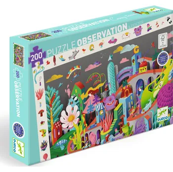 Vyhledávací puzzle s plakátem - Město budoucnosti - 200 ks