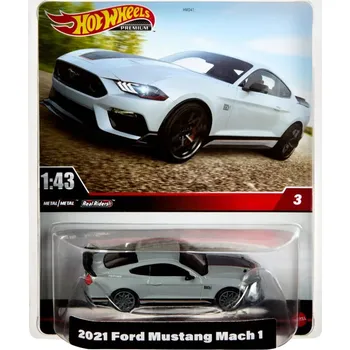 auto na autodráhu Mattel Hot Wheels Prémiové auto 1:43 2021 FORD MUSTANG MACH 1, HMD45