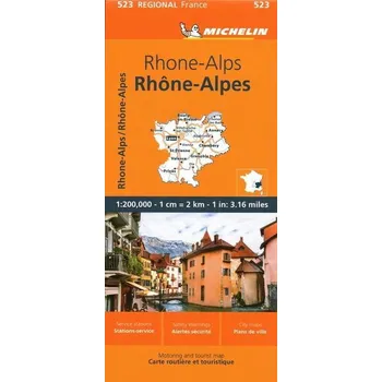 Cestování Rhone-Alps - Michelin Regional Map 523 - Michelin