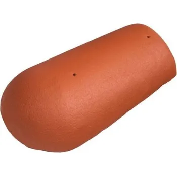 betonová krytina Střešní krytina Bramac koncový hřebenáč s vrutem / NOVO cihlově červený, betonový