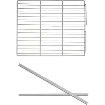 Lednice G.Gastro Nerezové kolejnice 1xlevá a 1xpravá (645mm) s poplastovaným nosným roštem - GN 2/1 - 650 x 535 mm