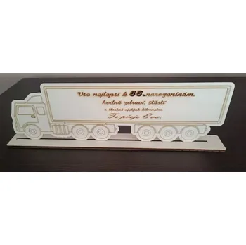Dřevěné přání kamion velký